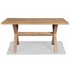 Modern Farmhouse Solid Pine Wood Dining Table in Distressed Driftwood Finish