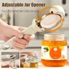 1pc, Jar Opener, Adjustable Bottle Opener For Weak Hands, Non-Slip Can Opener, Fridge Magnet For Senior Arthritis Fits 0.98-3.74inch Lids, Kitchen Acc